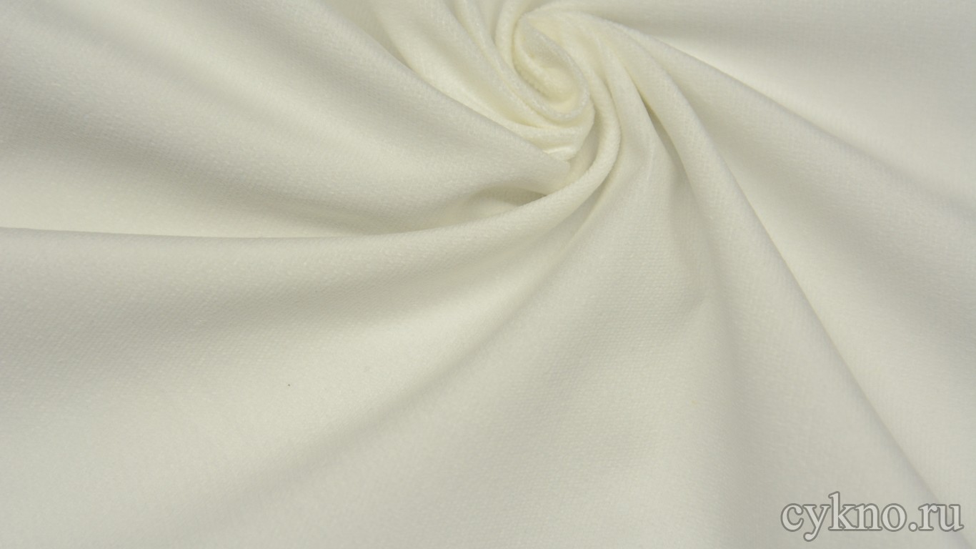 Велюр молочно-белый